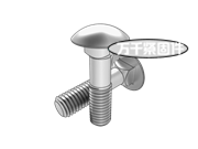 米制圓頭方頸細桿螺栓 ASME B18.5.2.2M